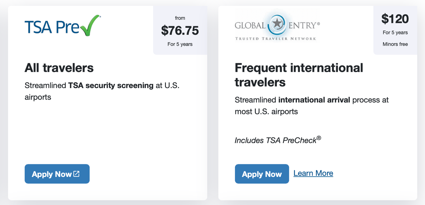 TSA PreCheck and Global Entry for Kids